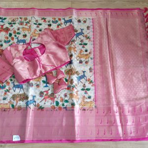 Banaras Kora Silk Saree