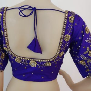 Maggam Work Blouse – Dark Purple