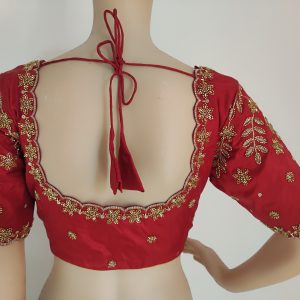 Maggam Work Blouse - Chiili Red