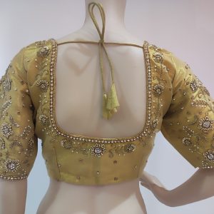 Maggam Work Blouse - Bright Gold